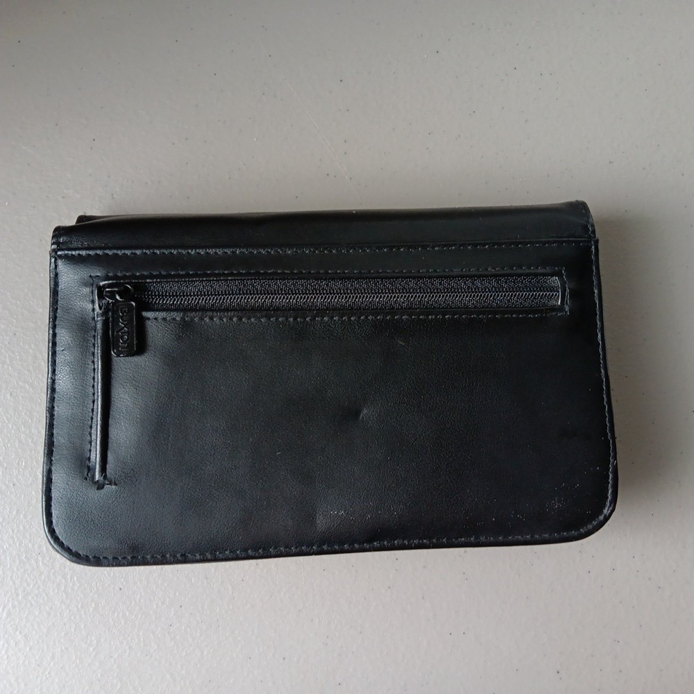 BUXTON BUXHYDE WOMEN'S BLACK WALLET Organizer NEW OLD STOCK Checkbook Key Chain - Picture 9 of 9